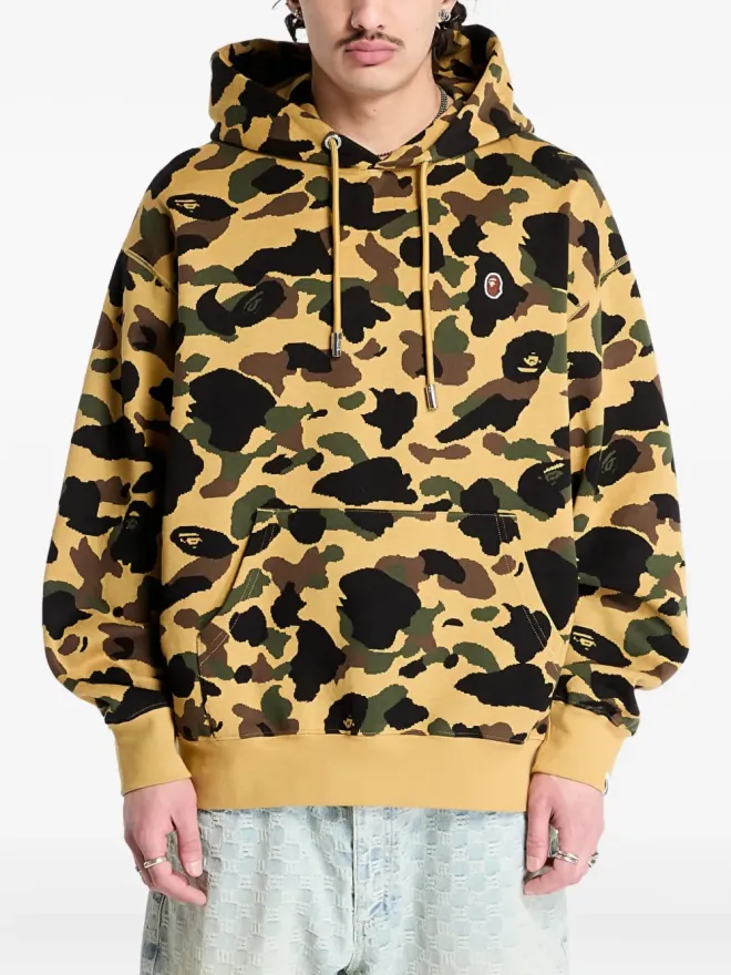 A BATHING APE® A BATHING APE® カモ柄ジャカード ワンポイント フーディーの商品画像