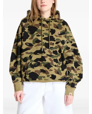 A BATHING APE® camouflage-jacquard hoodie - Green - サムネイル1