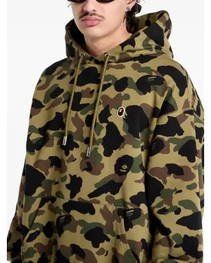 A BATHING APE® camouflage-jacquard hoodie - Green - サムネイル5