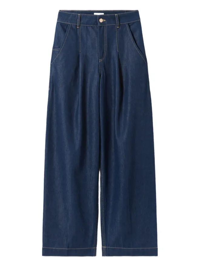 Claudie Pierlot Claudie Pierlot プリーツ入りワイドジーンズ ブルーの商品画像