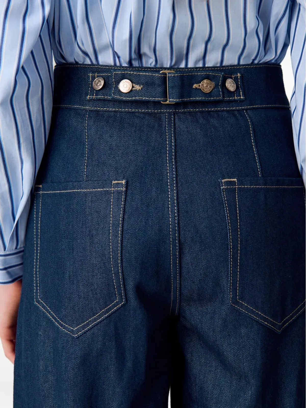 Claudie Pierlot プリーツ入りワイドジーンズ ブルー - 画像5