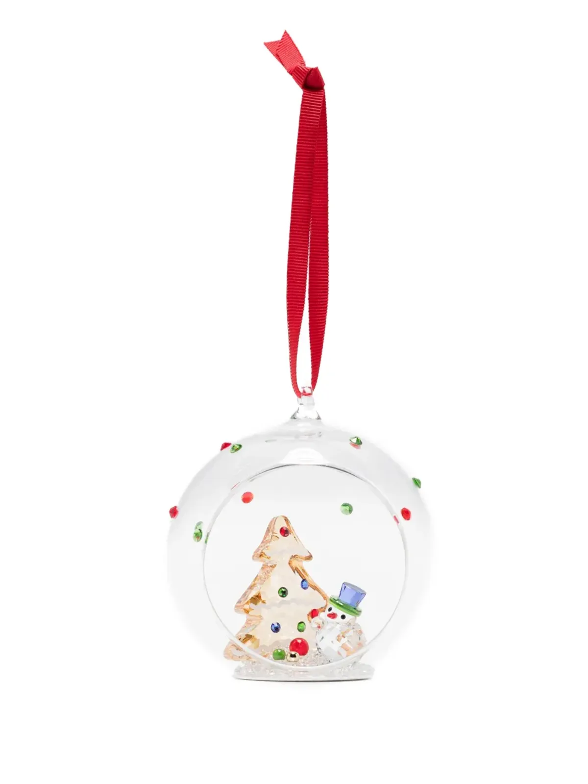 Swarovski Holiday Cheers クリスタルツリー・スノーマン ボールオーナメント - 画像1