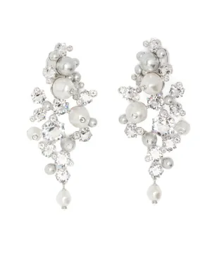 Swarovski Constella クリスタル装飾クリップイヤリング - サムネイル1