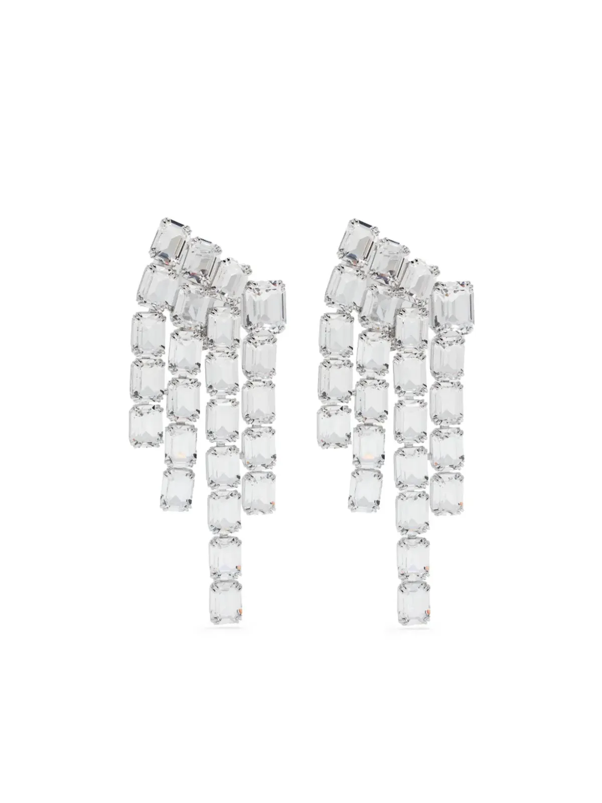 Swarovski ミレニア オクタゴンカット シャンデリア イヤリング - White - 画像1