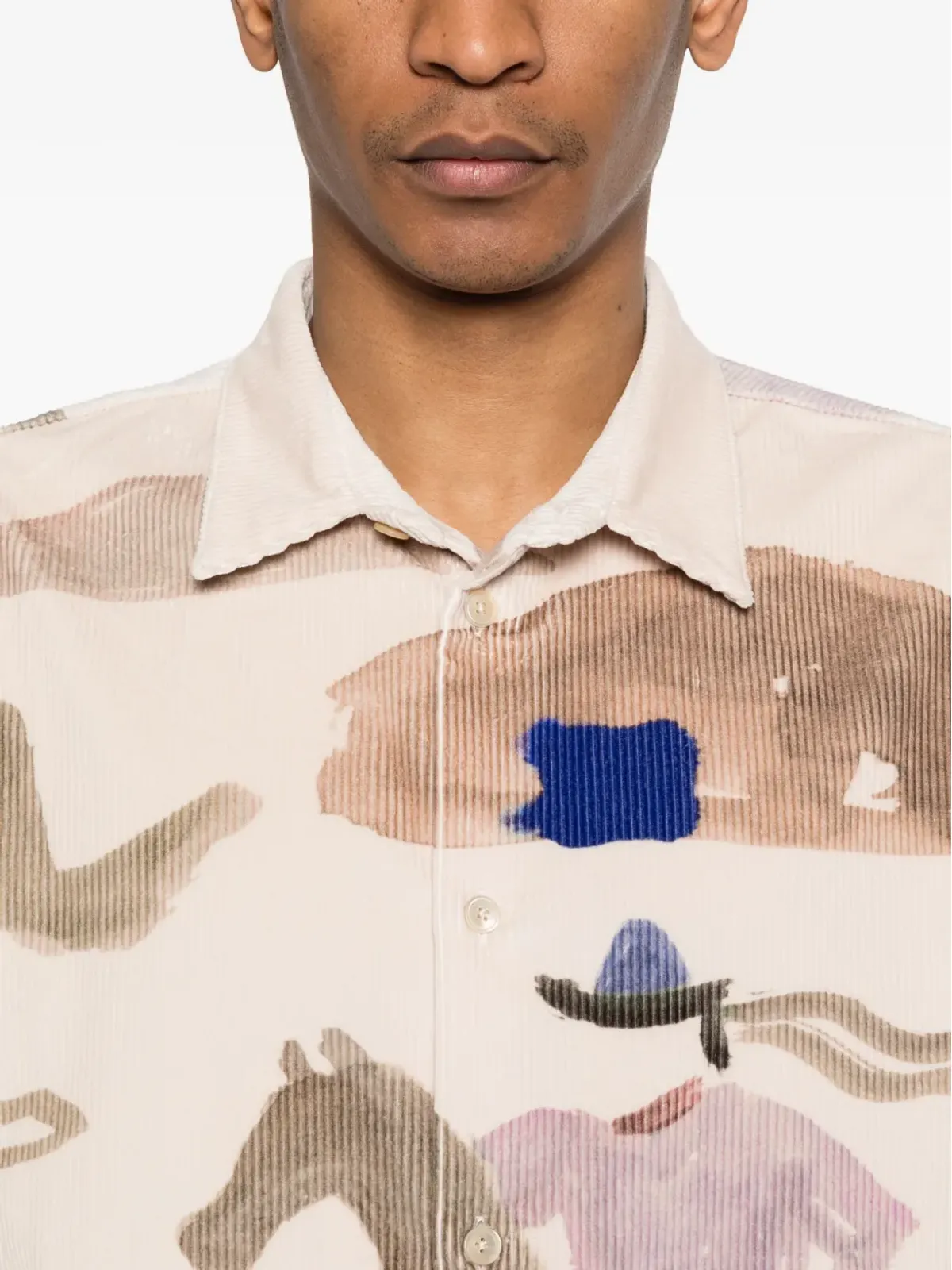 A Kind of Guise Derbin コーデュロイ ランニングホース柄シャツ - 画像5