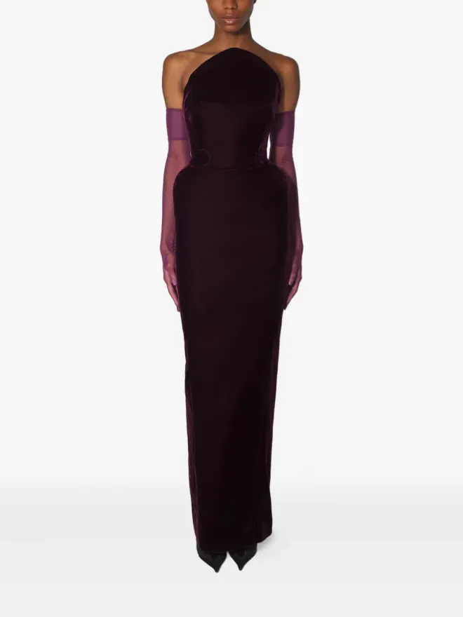 Mugler Mugler ストラップレス マキシドレスの商品画像