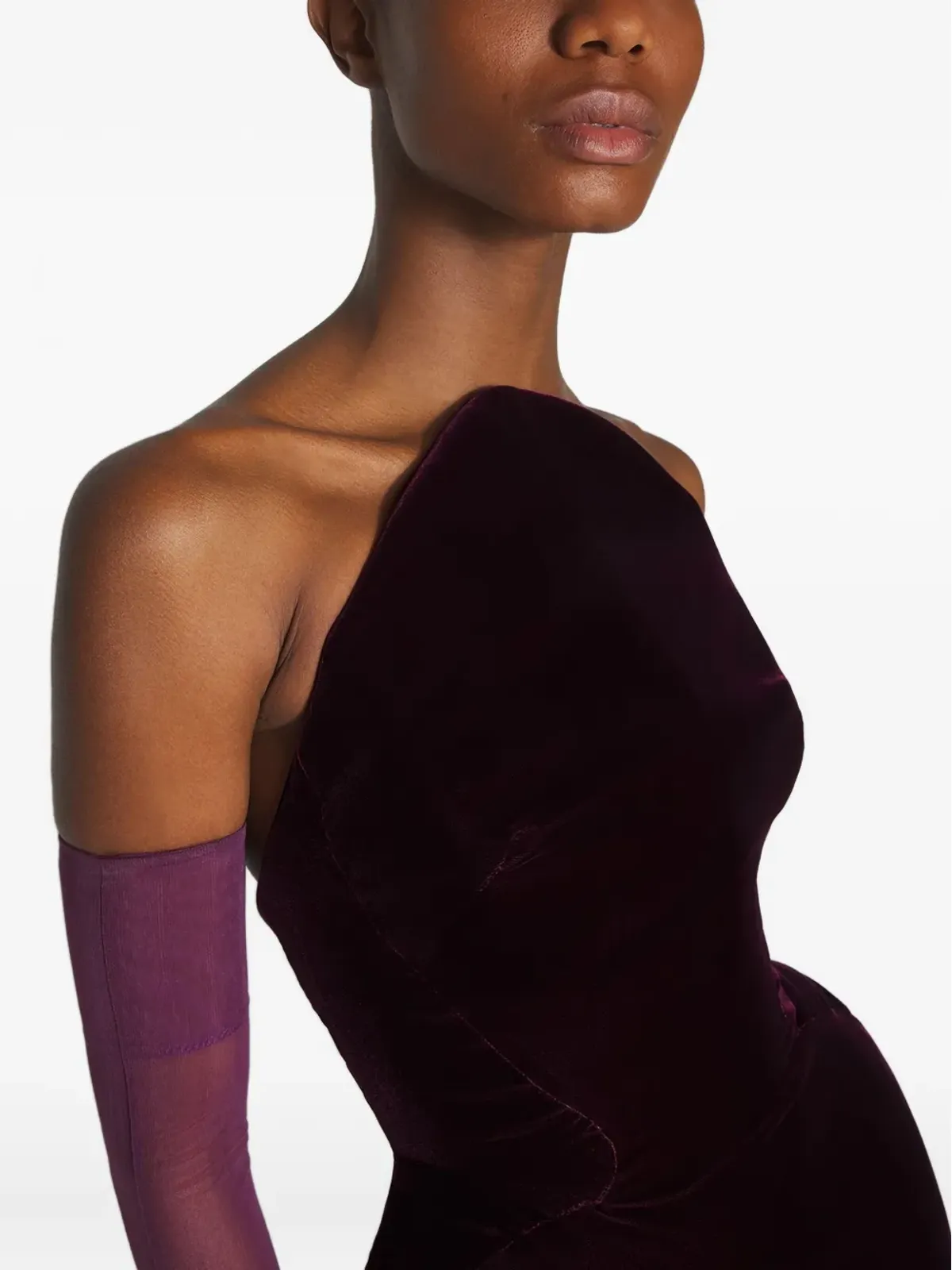 Mugler ストラップレス マキシドレス - 画像5