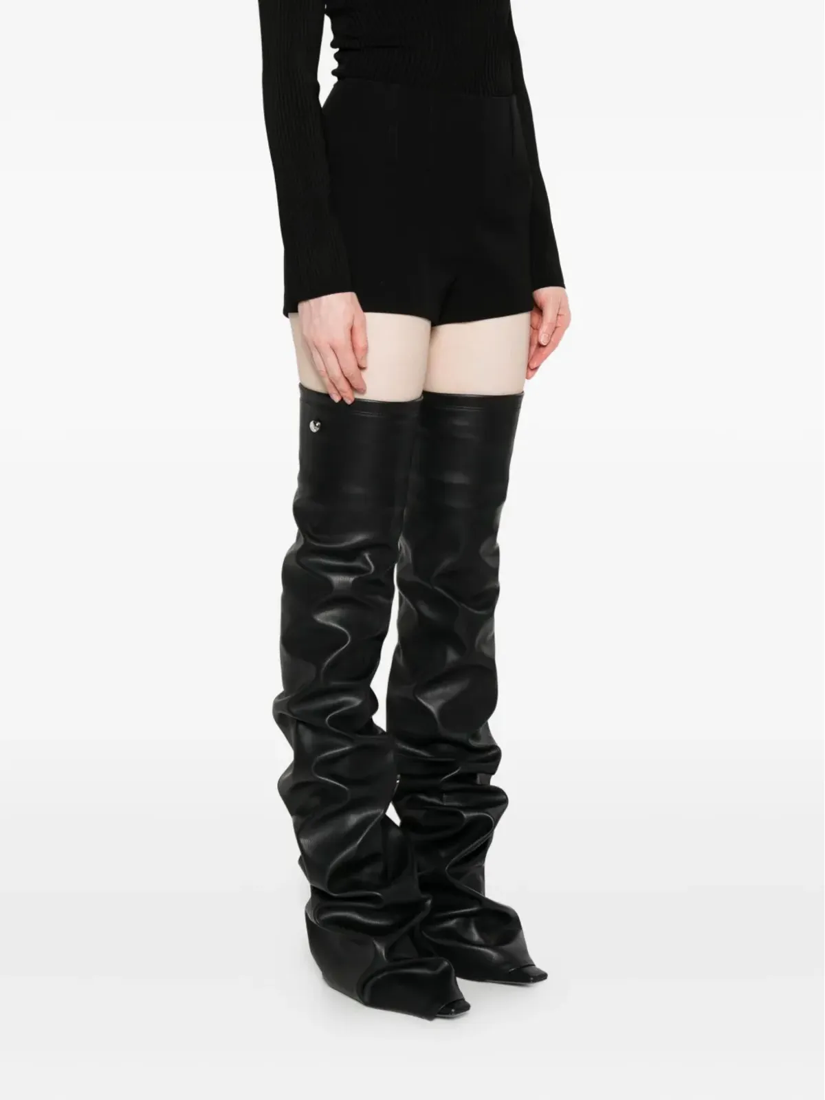 Mugler プリーツショーツ - ブラック - 画像3