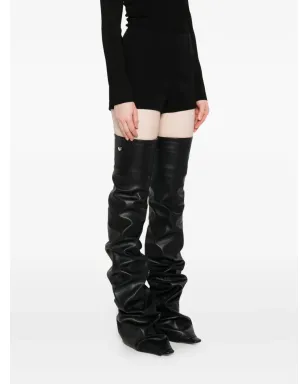 Mugler プリーツショーツ - ブラック - サムネイル3