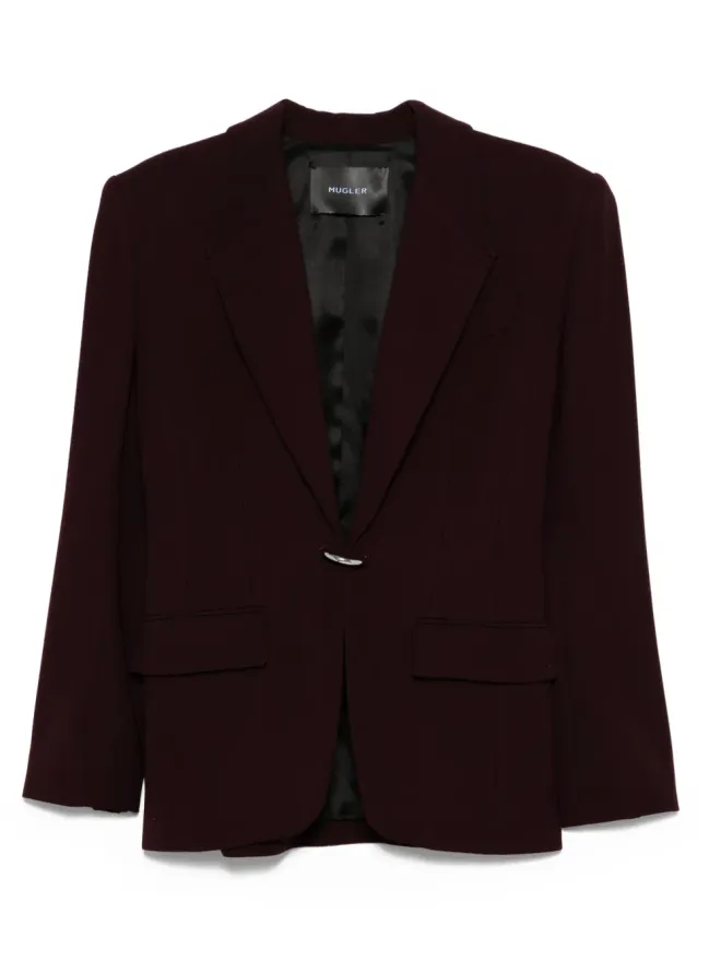 Mugler Mugler シングルブレスト ウールジャケット - レッドの商品画像