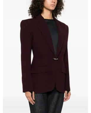 Mugler シングルブレスト ウールジャケット - レッド - サムネイル3