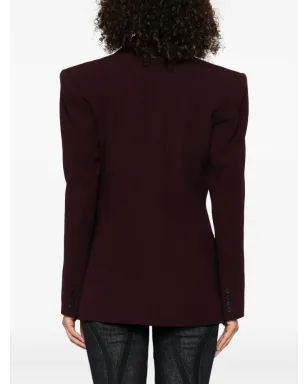 Mugler シングルブレスト ウールジャケット - レッド - サムネイル4