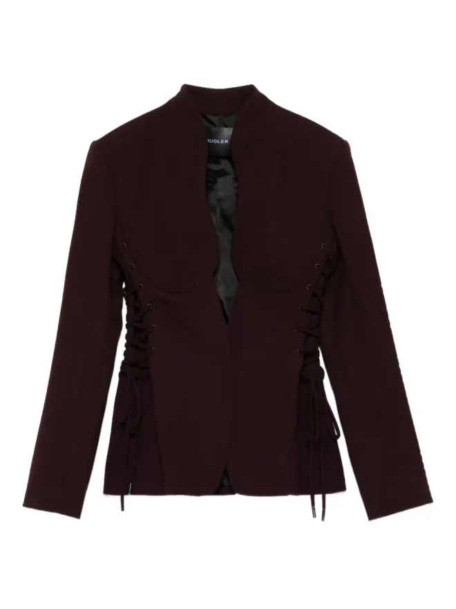 Mugler Mugler スカルプチュアル レースアップ ジャケットの商品画像