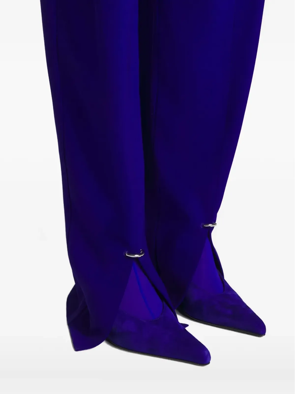 Mugler プリーツ入りスプリットヘムパンツ - 画像4