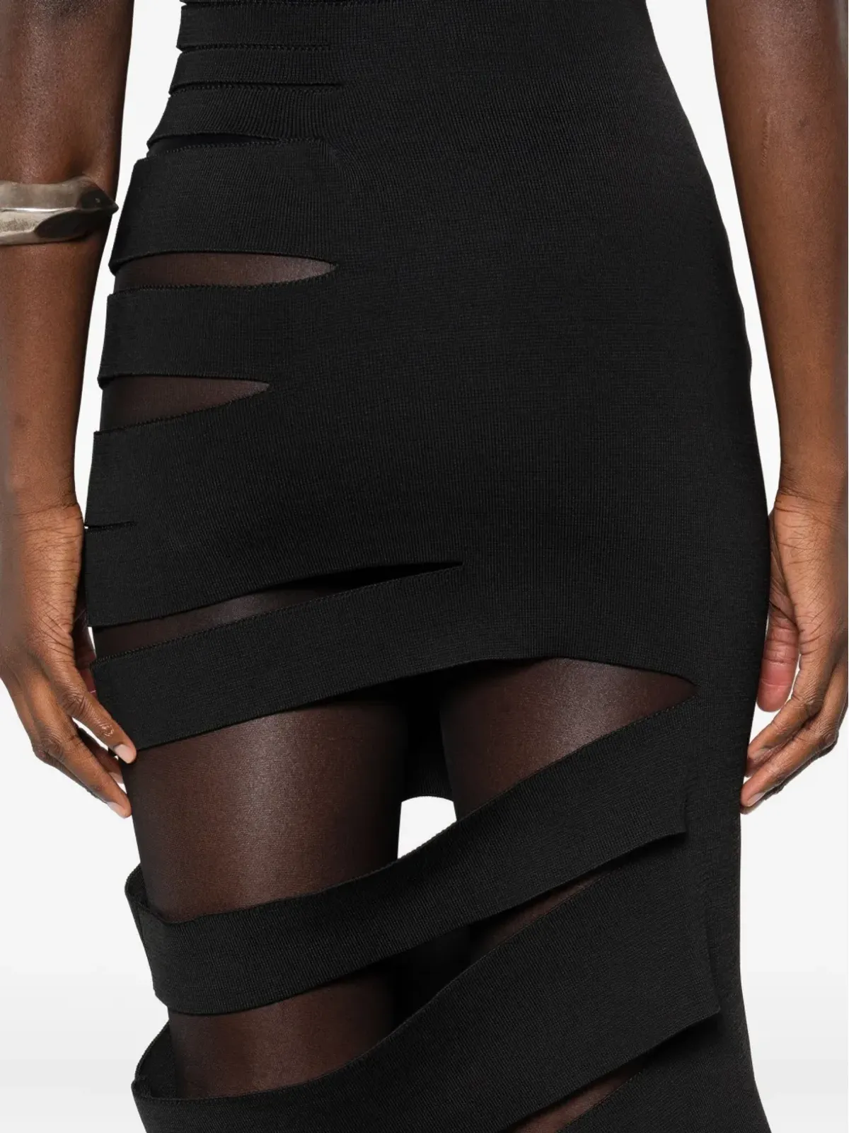 Mugler 片肩のカットアウトドレス - 画像5