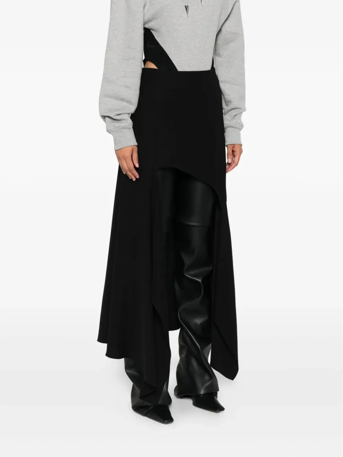 Mugler アシンメトリックハイロー スカート - 画像3