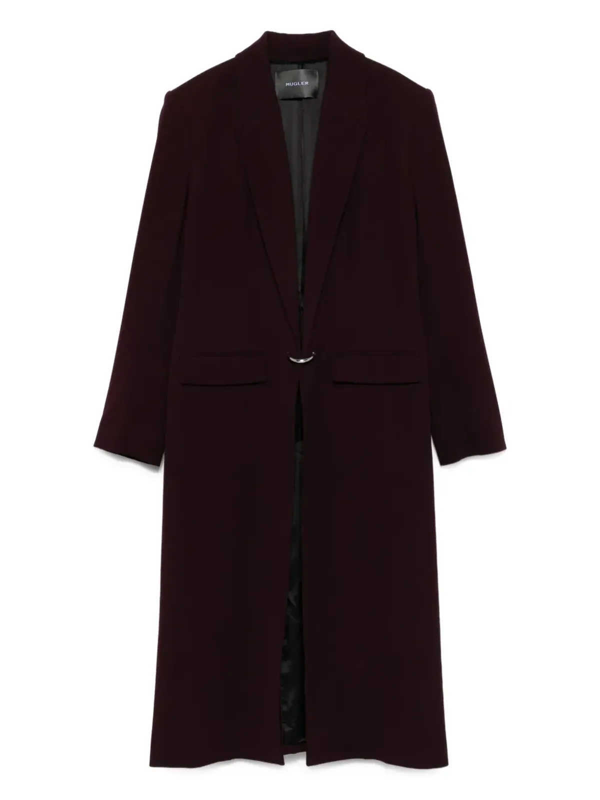 Mugler ノッチドラペル ウールコート（レッド） - 画像1