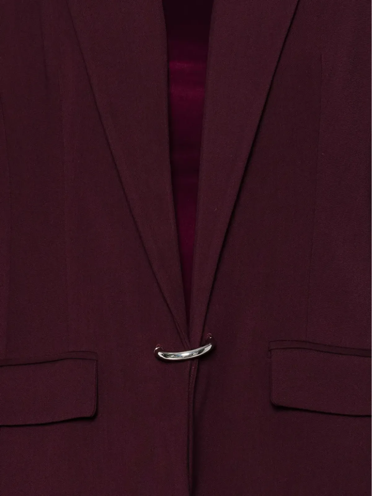 Mugler ノッチドラペル ウールコート（レッド） - 画像5