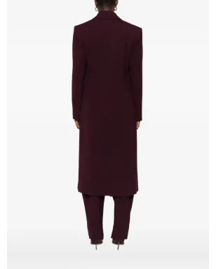 Mugler ノッチドラペル ウールコート（レッド） - サムネイル4