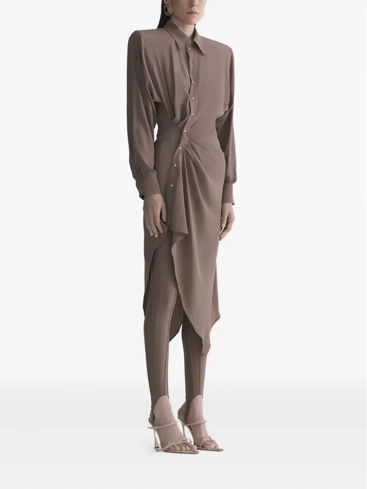 Mugler アシンメトリック シャツドレス - 画像2