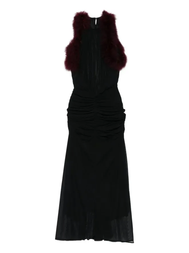 Mugler Mugler トリムド・ギャザー・ドレスの商品画像