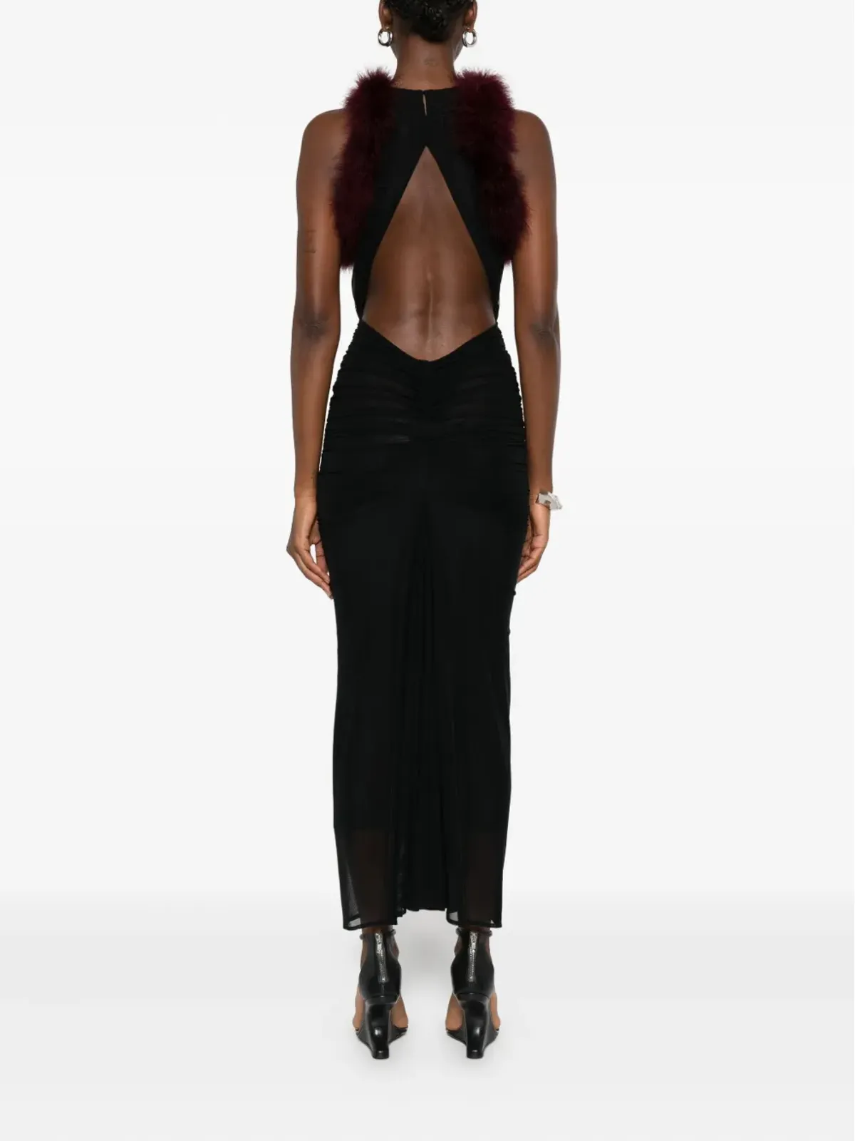 Mugler トリムド・ギャザー・ドレス - 画像4