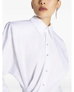 Mugler パッドショルダー アシンメトリカル シャツドレス - サムネイル4