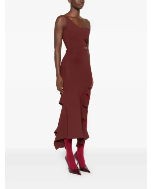 Mugler カットアウトドレス（レッド） - サムネイル3