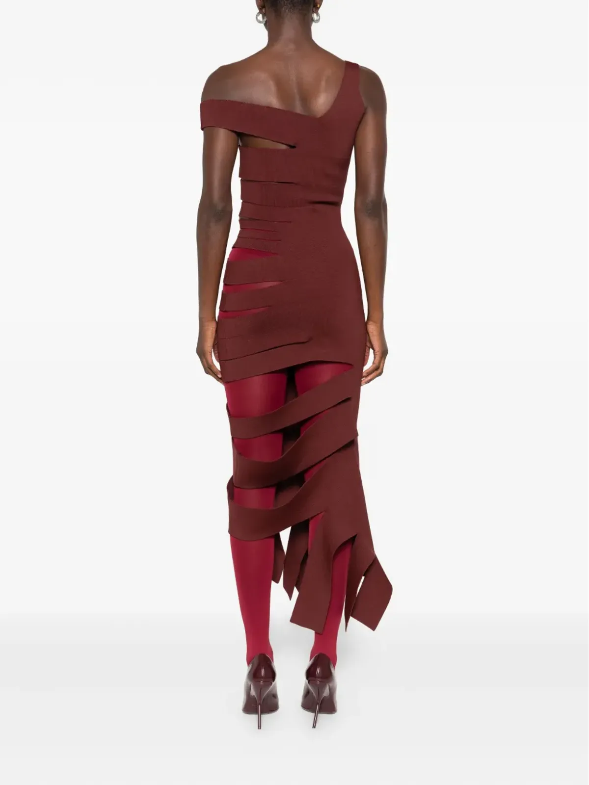 Mugler カットアウトドレス（レッド） - 画像4