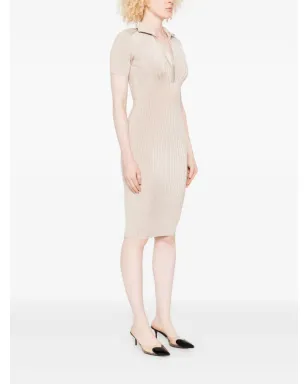 Mugler ホックとアイ付きリブ編みミディドレス - サムネイル3