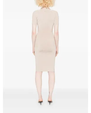 Mugler ホックとアイ付きリブ編みミディドレス - サムネイル4