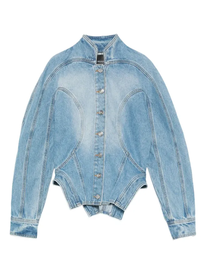 Mugler Mugler 絞りボタン留めデニムジャケットの商品画像