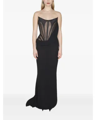 Mugler コルセットドレープ マキシドレス - サムネイル5