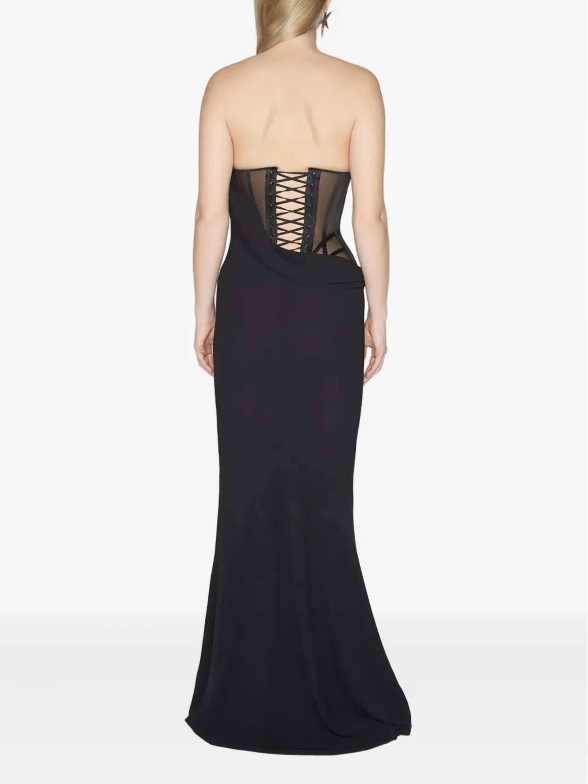 Mugler コルセットドレープ マキシドレス - 画像3