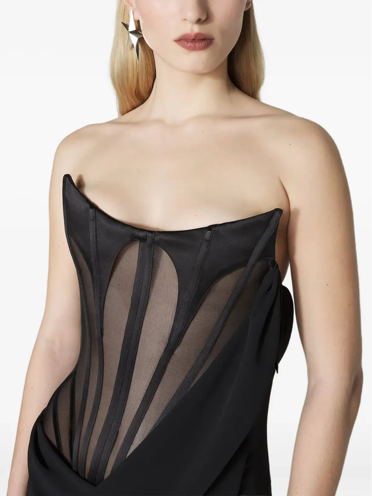 Mugler コルセットドレープ マキシドレス - 画像4