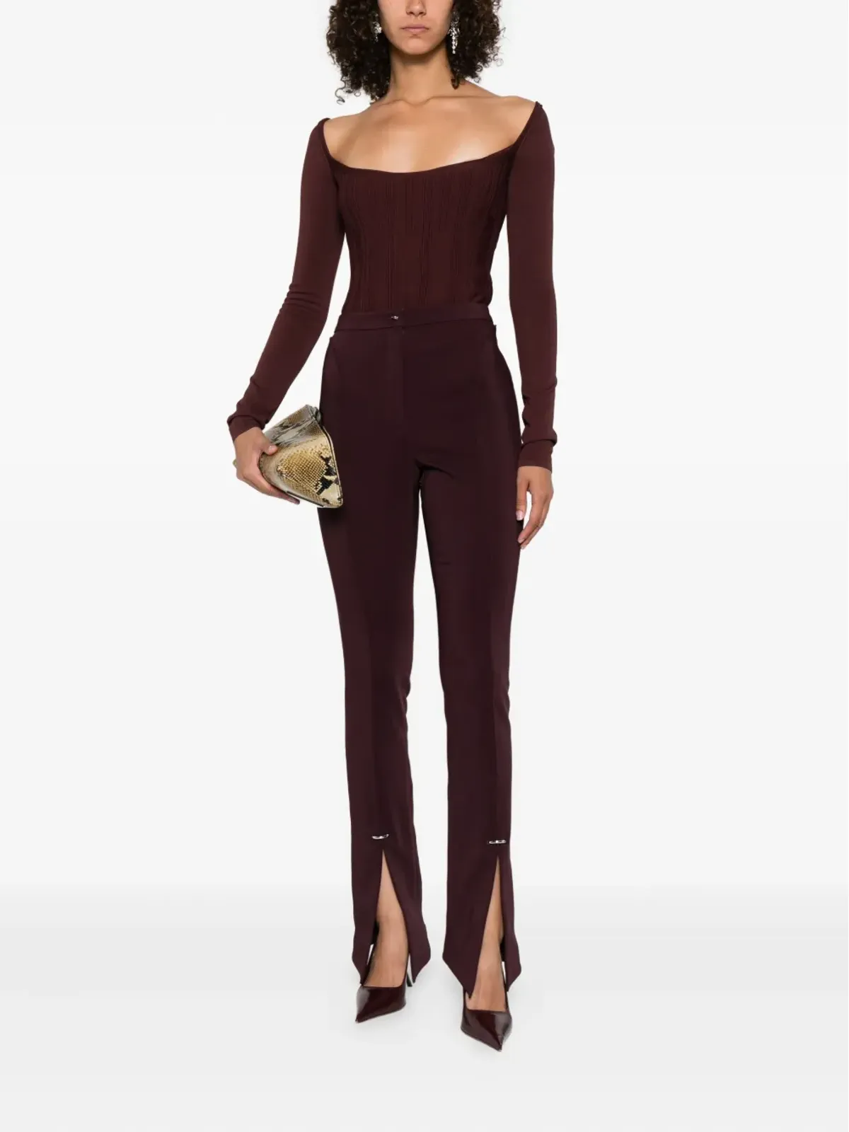 Mugler スプリットヘムパンツ - 画像2