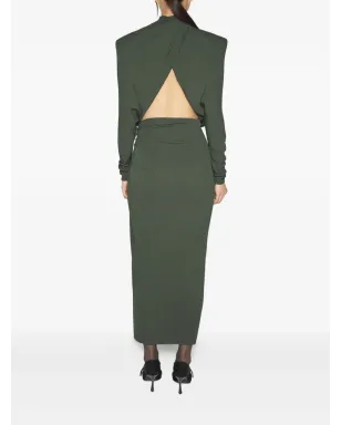 Mugler パッド入りショルダーミディドレス - サムネイル2