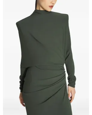Mugler パッド入りショルダーミディドレス - サムネイル3