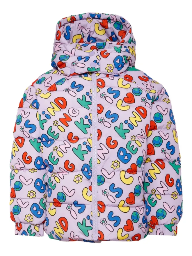 Stella McCartney Kids Stella McCartney Kids Earth Friendsプリントのフード付きレインコートの商品画像