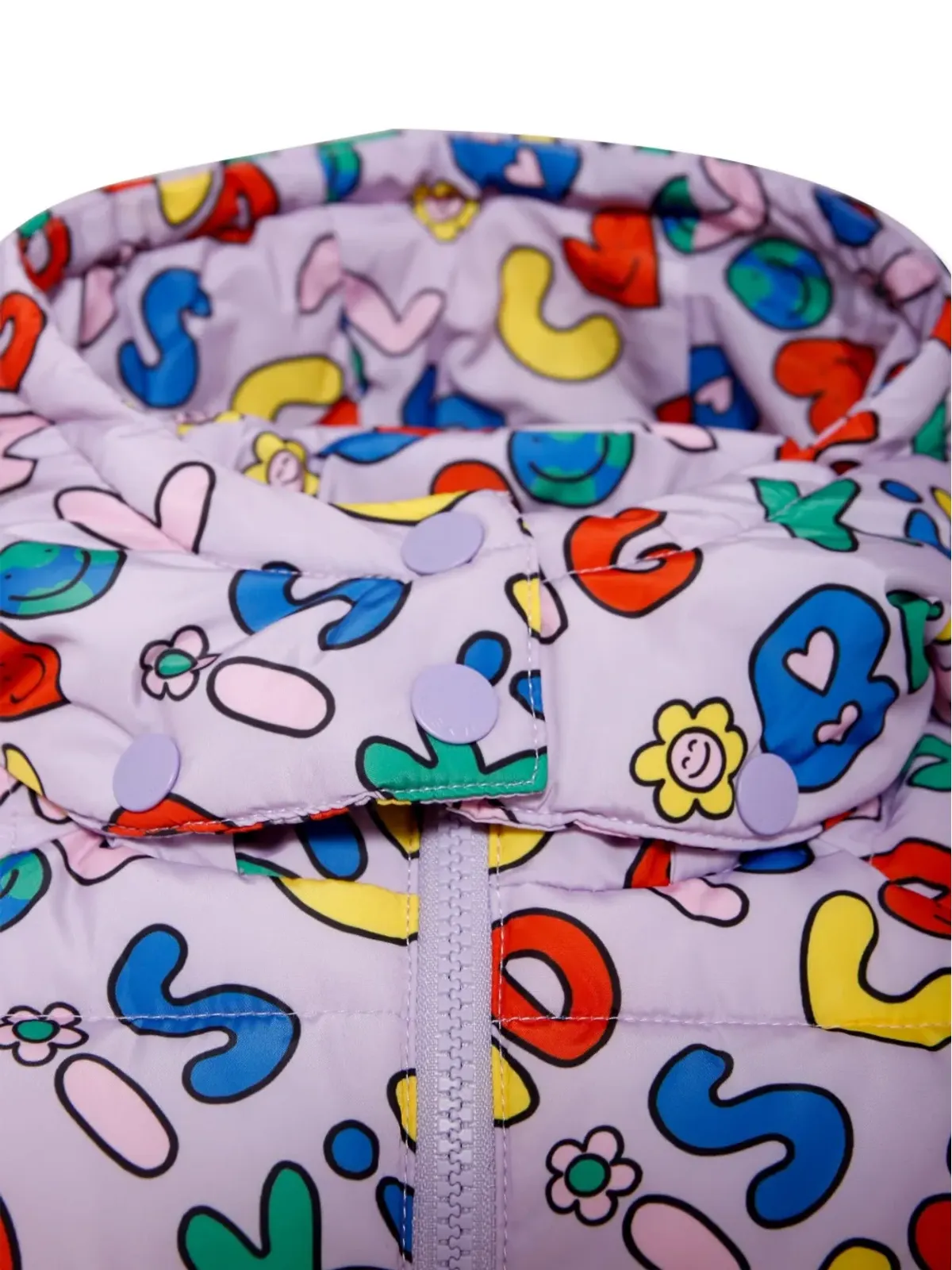 Stella McCartney Kids Earth Friendsプリントのフード付きレインコート - 画像3