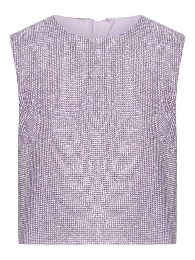 self-portrait Self-Portrait クリスタルチェーンメール ノースリーブトップの商品画像