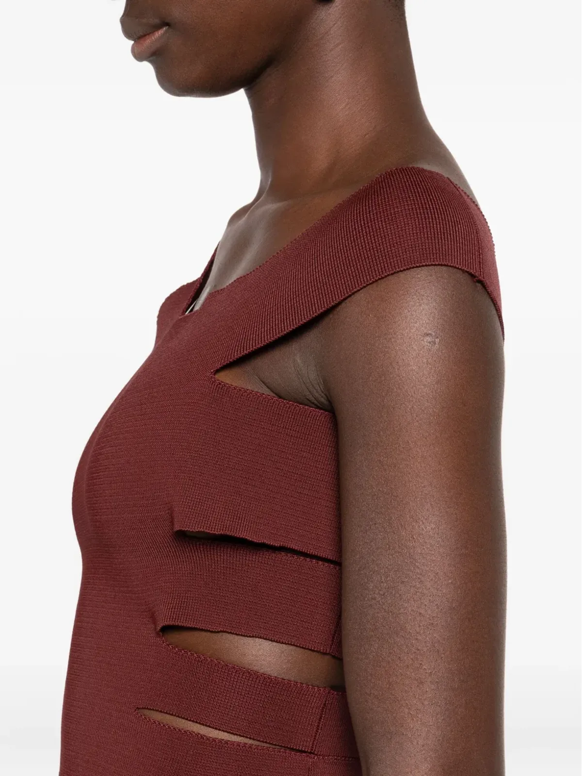 Mugler ワンショルダー カットアウト トップス - 画像5