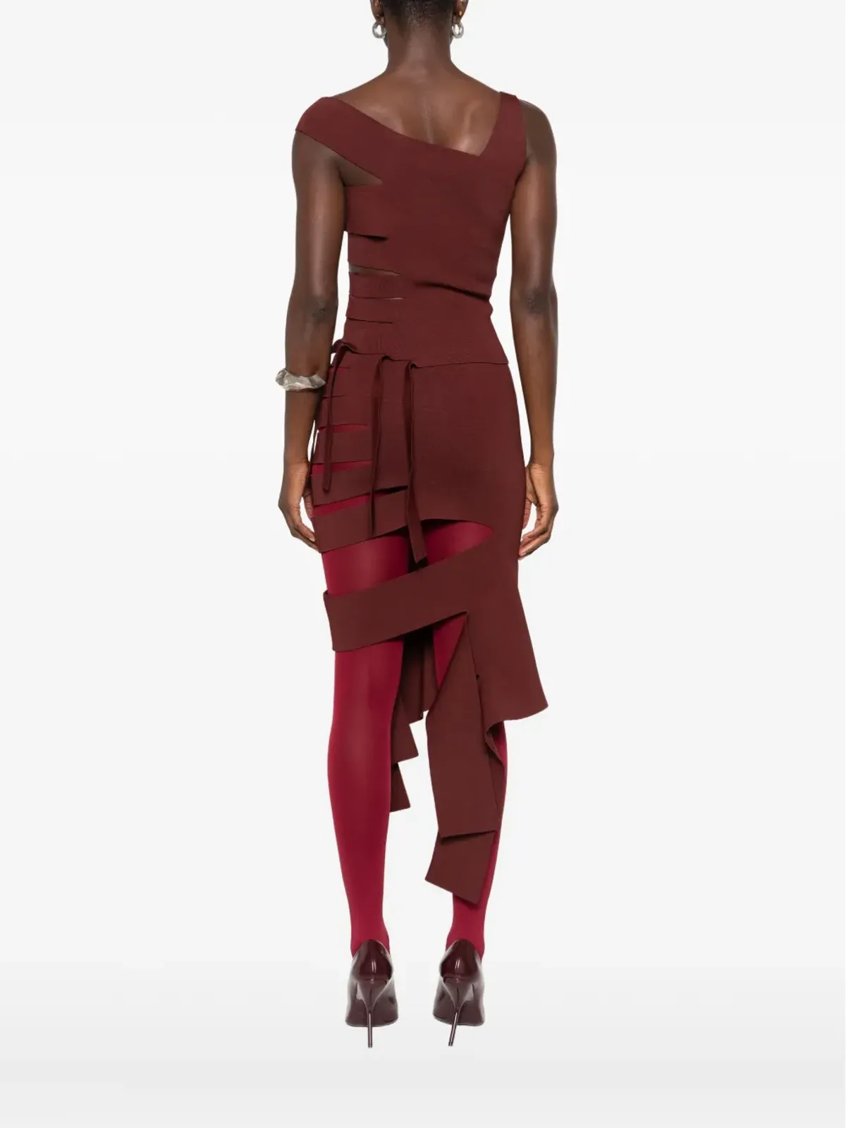 Mugler ワンショルダー カットアウト トップス - 画像4