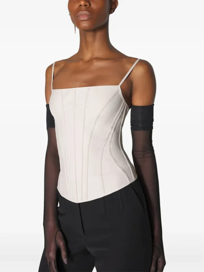 Mugler Mugler シームパネルドコルセットトップ - Whiteの商品画像