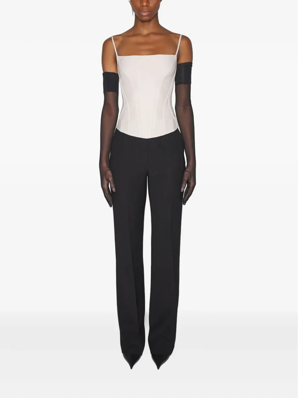 Mugler シームパネルドコルセットトップ - White - 画像2
