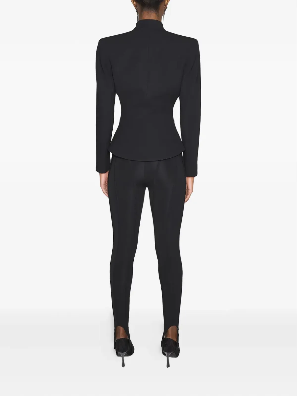 Mugler パイピングボーン ウエスト レギンス - ブラック - 画像3