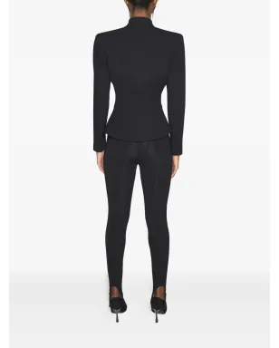Mugler パイピングボーン ウエスト レギンス - ブラック - サムネイル3