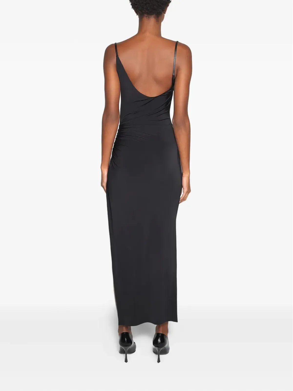 Mugler アシンメトリカル サイドスプリット ミディドレス - 画像3