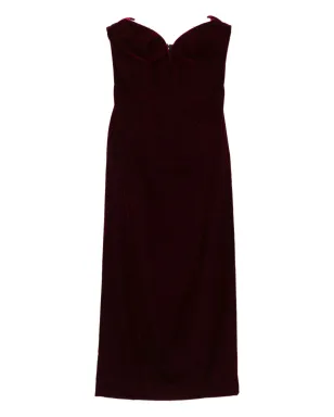 Mugler ボルドー色のイブニングドレス - サムネイル1