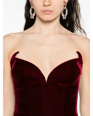 Mugler ボルドー色のイブニングドレス - サムネイル5